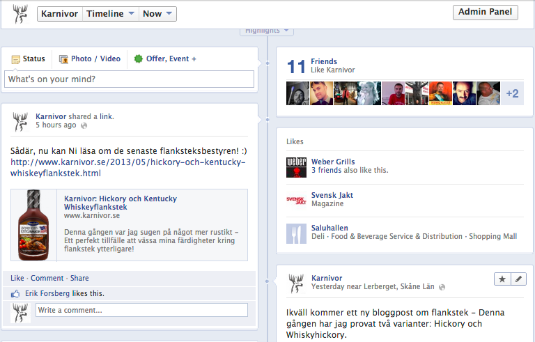 Karnivor på Facebook
